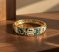 Azure Bloom Cutwork Bangle