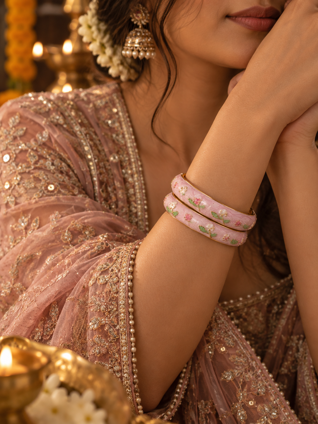 Blush Garden Bangle Duo