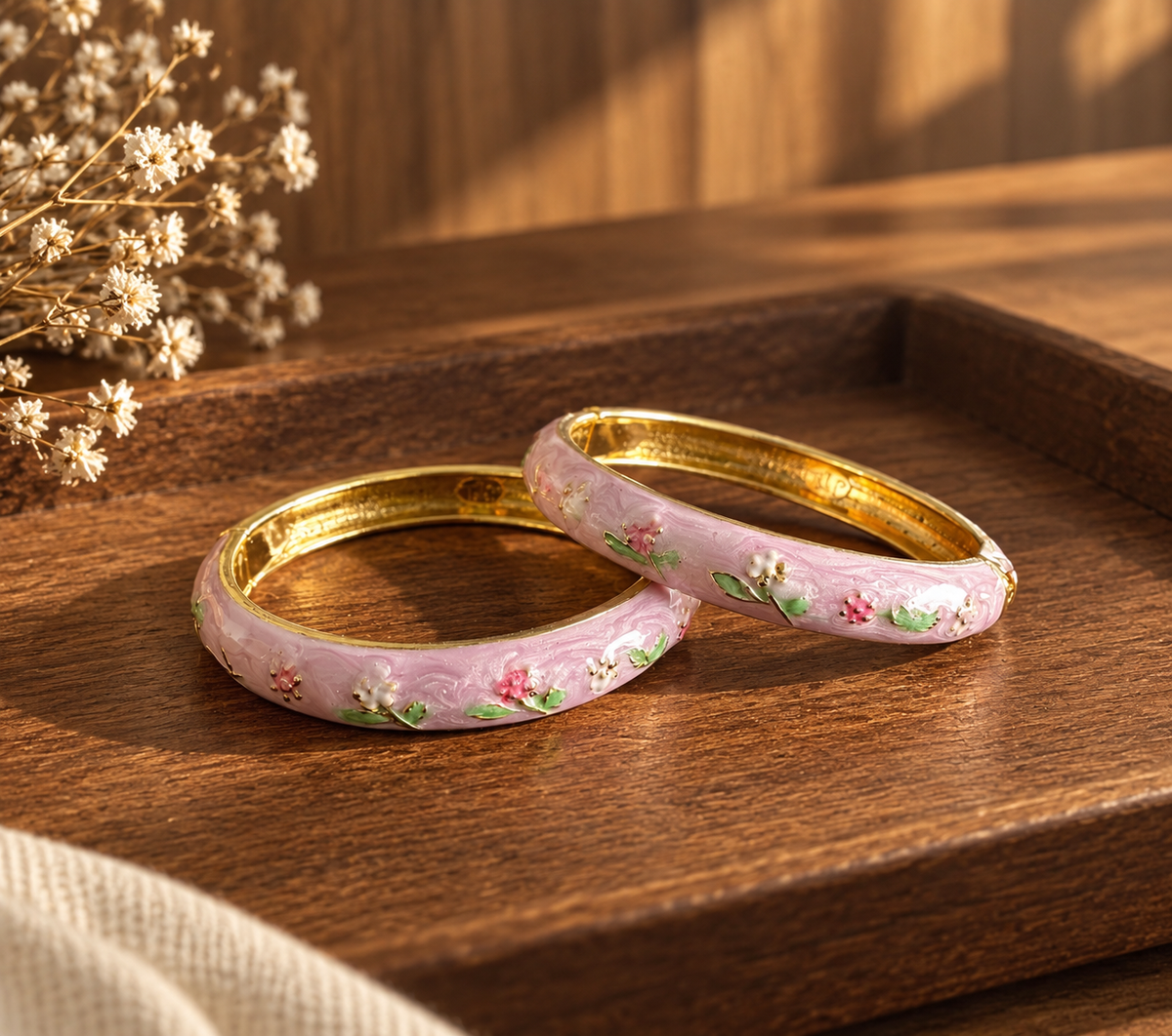 Blush Garden Bangle Duo