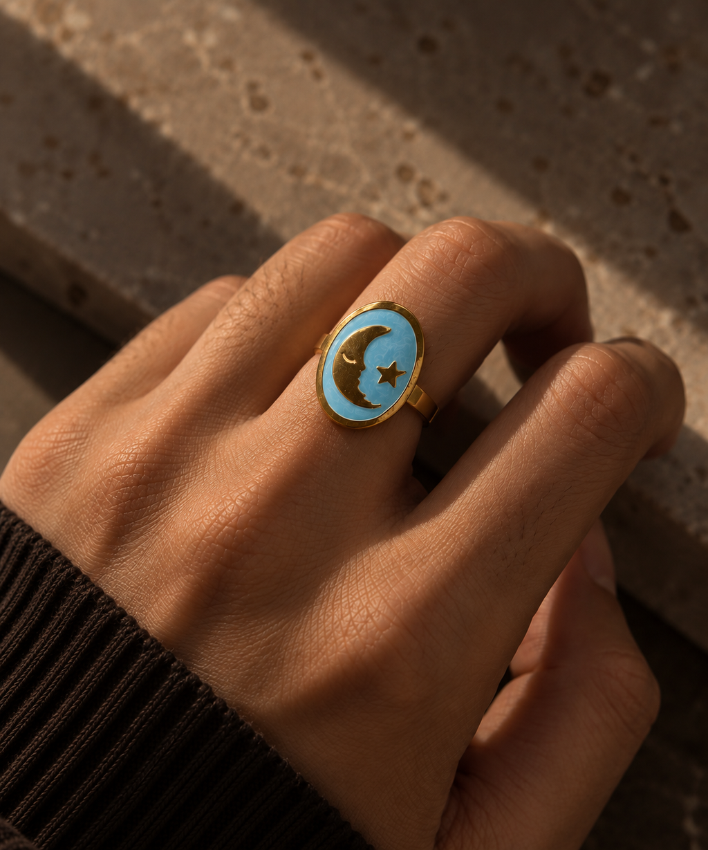 Celeste Luna Signet Ring
