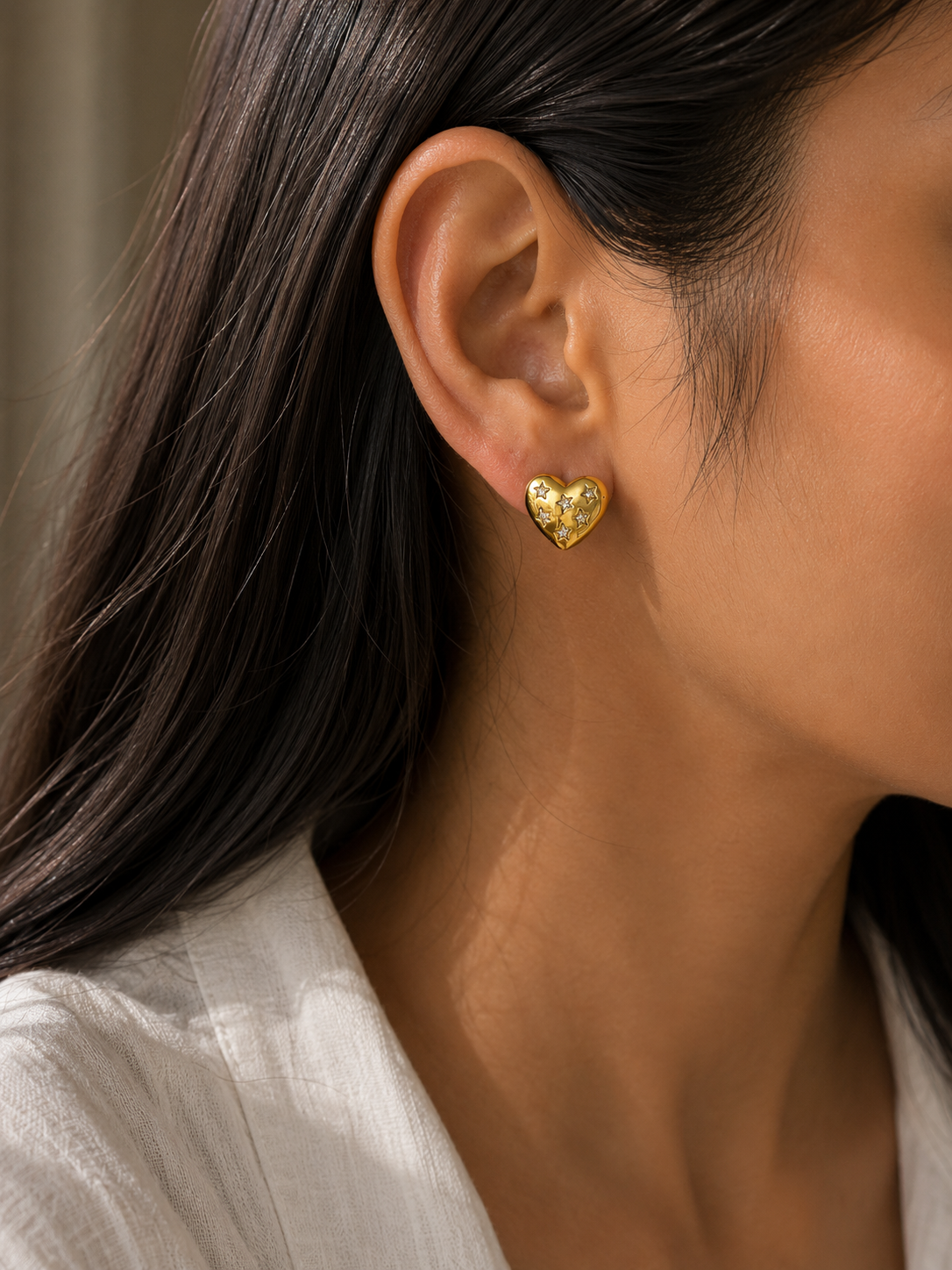 Starry Heart Studs