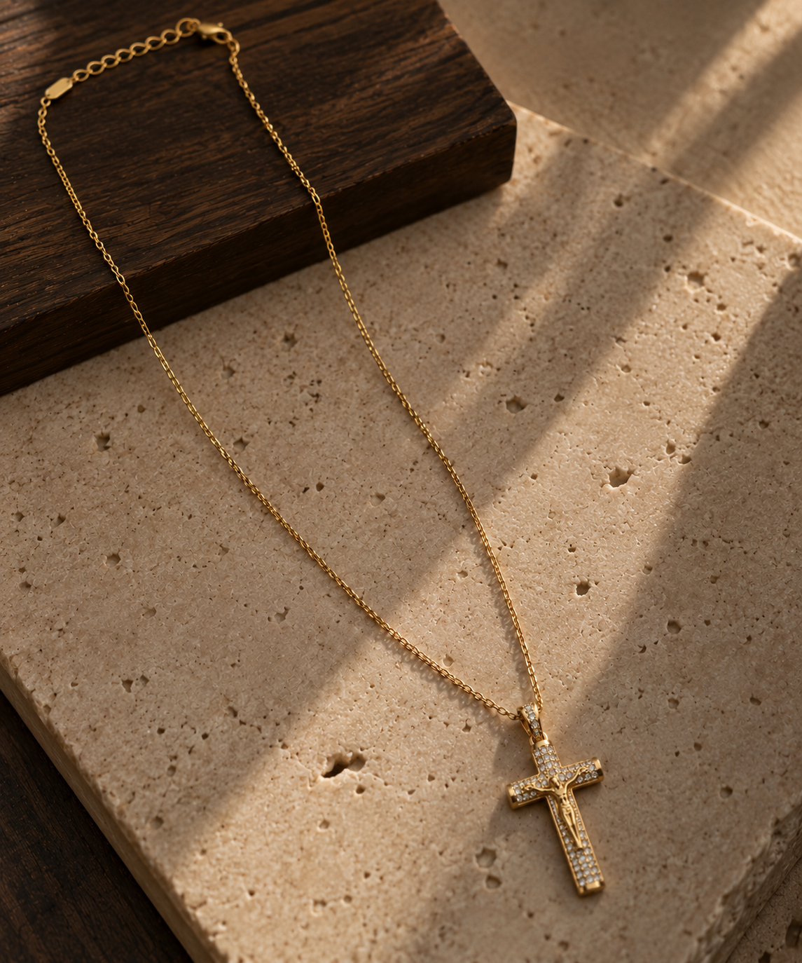 Grace Studded Cross Necklace
