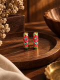 Gulabi Bloom Huggie Hoops