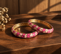 Jade Mosaic Bangle Duo in Pink