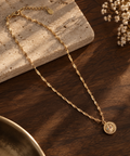 Luna Sunburst Coin Necklace
