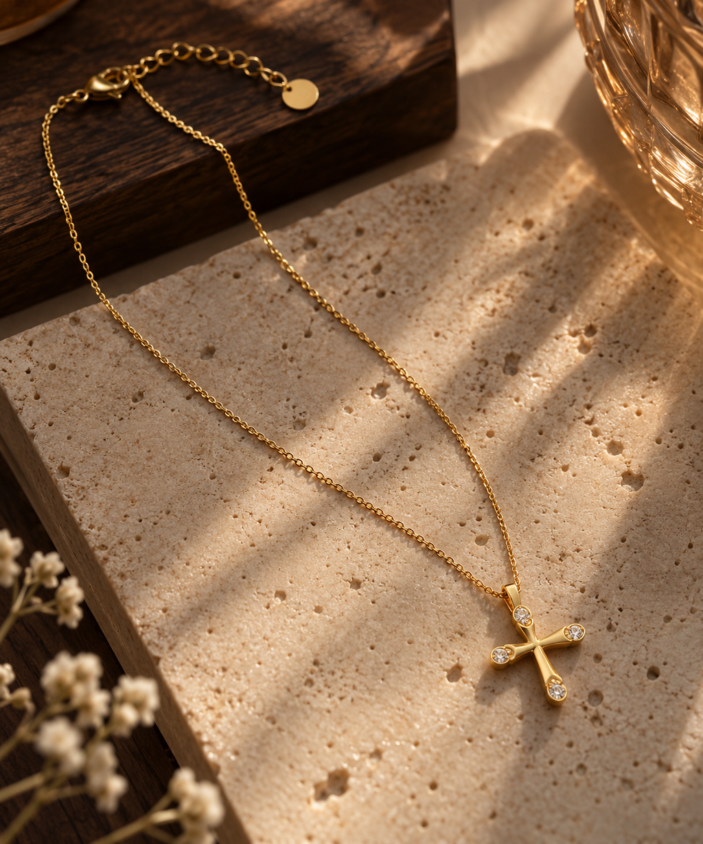 Nova Cross Stud Necklace