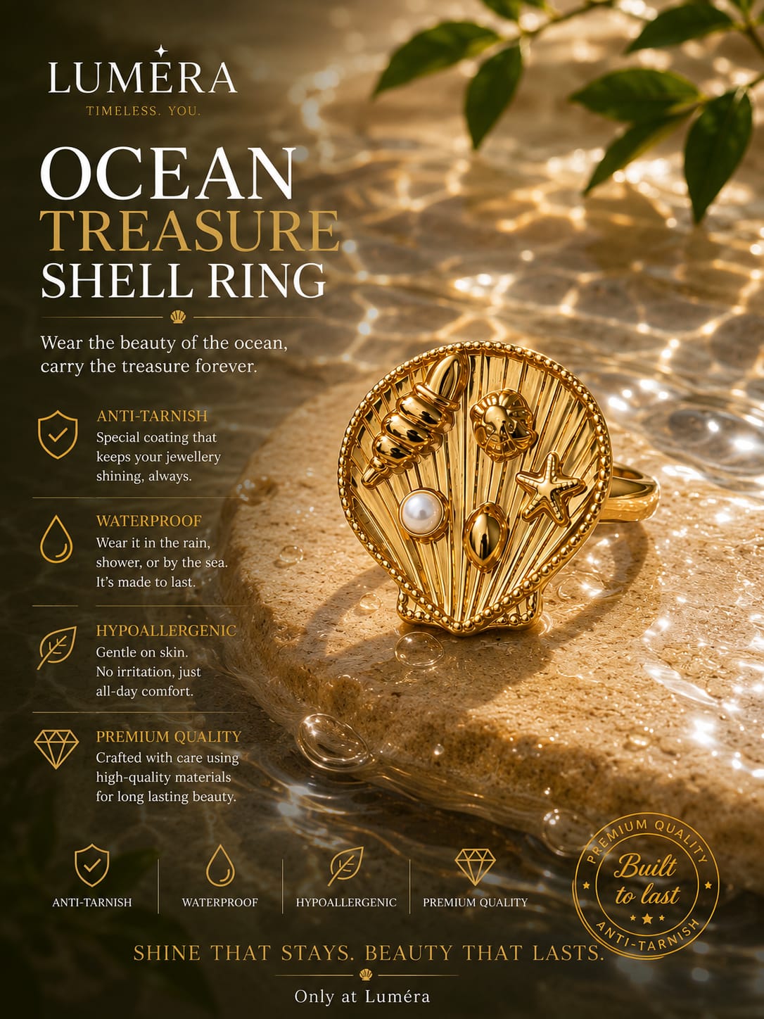 Ocean Treasure Shell Ring
