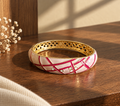 Rosé Lattice Enamel Bangle