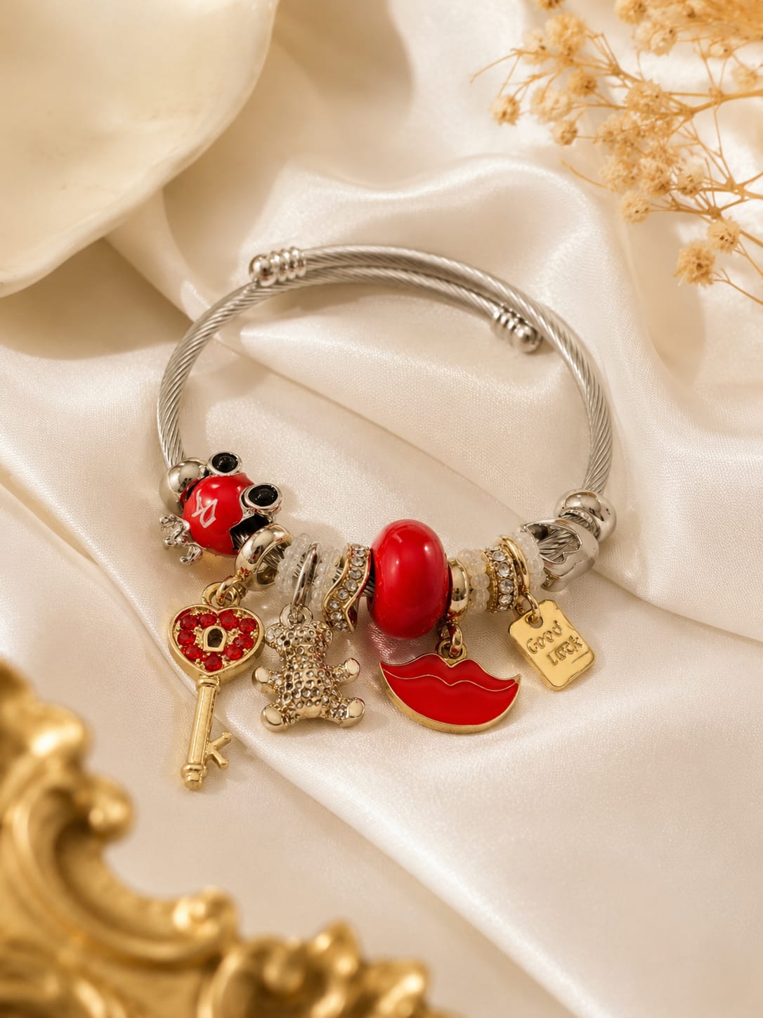 Ruby Romance Charm Bracelet
